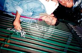 Mobilização no INCRA (São Paulo (Estado), 08 set. 1998) [fotografia] / Fotógrafo(a) : Arquivo JST. -- Ref.: BR-SPMST_MST-SN-CIN_AMP_000392-002160-AMT.