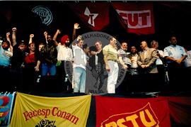 Manifestação (São Paulo-SP, [sem data]) [fotografia] / Fotógrafo(a) : Arquivo MST. -- Ref.: BR-SPMST_MST-SN-CIN_AMP_000410-002370-AMT.