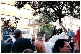 Manifestação contra a ALCA e o Imperialismo (São Paulo (Estado), jul. 2001) [fotografia] / Fotógrafo(a) : Leticia Barqueta. -- Ref.: BR-SPMST_MST-SN-CIN_AMP_000397-002222-AMT.