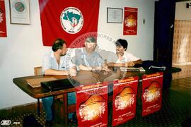 Entrevista coletiva no Simpósio "Política e Revolução na América Latina" com João Pedro Stédile, Spis e Jonas Borges ([sem local], [sem data]) [fotografia] / Fotógrafo(a) : Arquivo MST. -- Ref.: BR-SPMST_MST-SN-CIN_AMP_000699-004167-ARV.