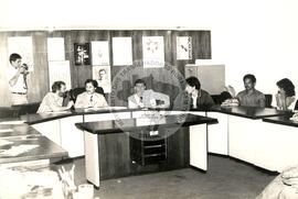 Depoimento na Comissão de Direitos Humanos na Assembléia Legislativa (Porto Alegre-RS, 1984) [fotografia] / Fotógrafo(a) : Protássio Nenê ; Ednir M. Santos. -- Ref.: BR-SPMST_MST-SN-CIN_AMP_000661-003714-ARV.