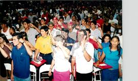 Encontro de Jovens do MST, na Ucicamp, 3o (Campinas-SP, 14 fev. 2001) [fotografia] / Fotógrafo(a) : Douglas Mansur ; João Zinclar. -- Ref.: BR-SPMST_MST-SN-CIN_AMP_000902-006702-ENJ.