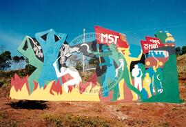 Mural do Assentamento (Friburgo-SC, [sem data]) [fotografia] / Fotógrafo(a) : Arquivo MST. -- Ref.: BR-SPMST_MST-SN-CIN_AMP_000809-005305-CUL.