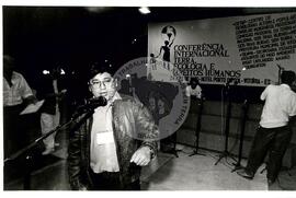 Conferência Internacional Terra, Ecologia e Dívida Externa (Espírito Santo, mai. 1992) [fotografia] / Fotógrafo(a) : Douglas Mansur. -- Ref.: BR-SPMST_MST-SN-CIN_AMP_001159-010028-RIT.